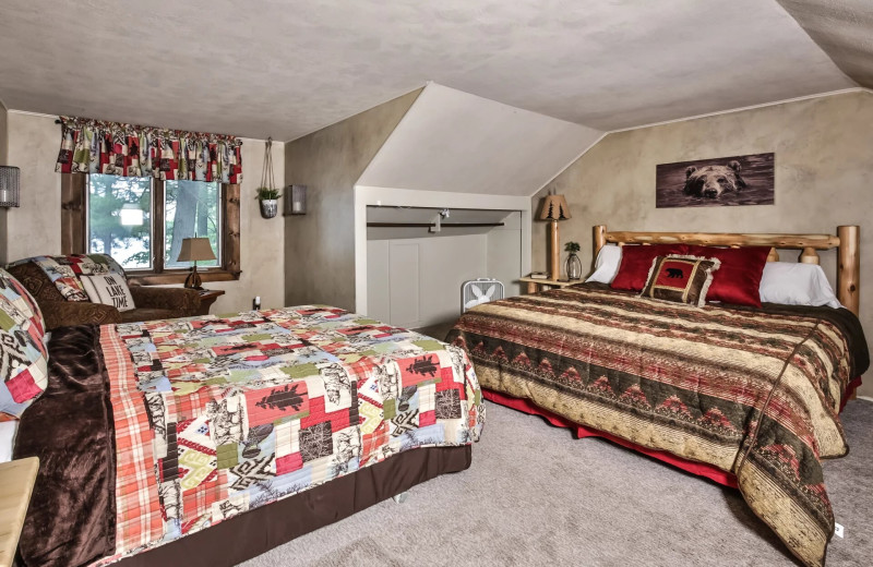 Rental bedroom at Hiller Vacation Homes.