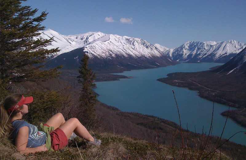 Hiking at Alaska Heavenly Lodge.