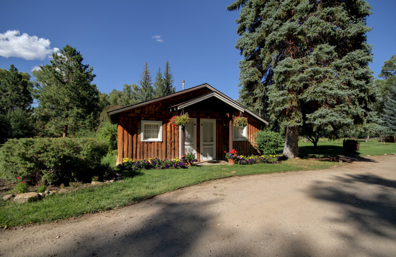 Cabin exterior at River Orchard Place.