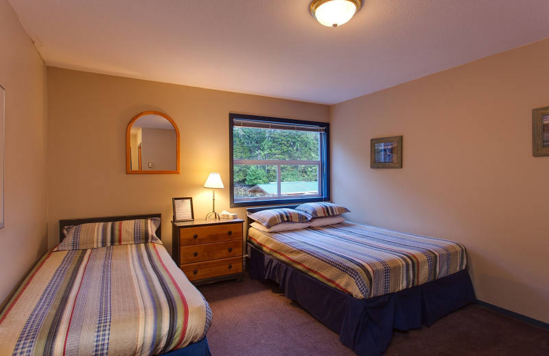 Guest room at Nootka Wilderness Lodge.