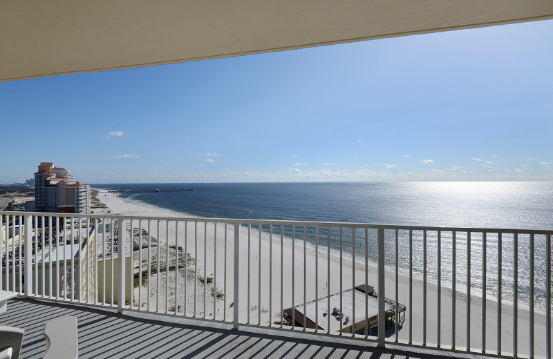 Rental balcony at Luna Beach Properties.