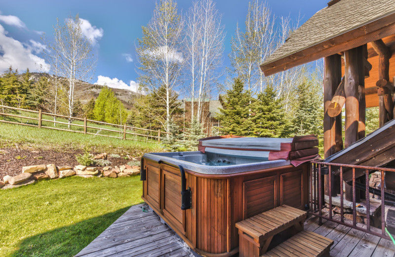Rental hot tub at Park City Rental Properties.