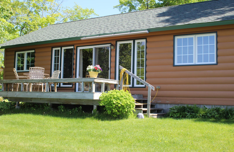 Cabin exterior at Timber Trails Resort.