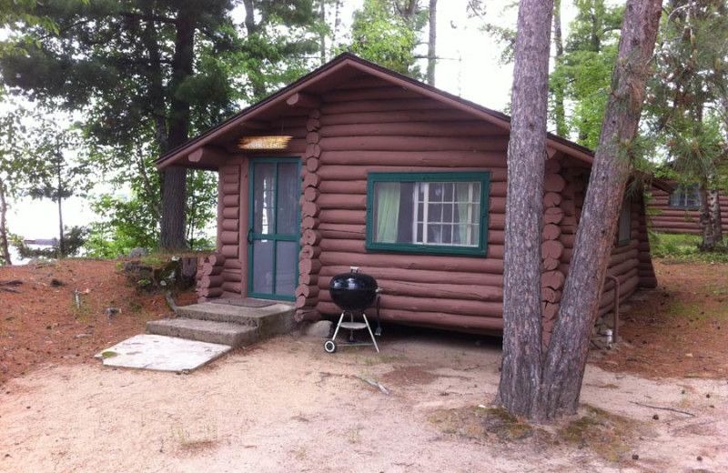 Cabin exterior at Cabin O'Pines Resort & Campground.