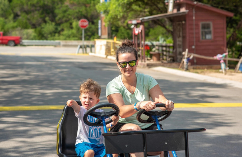 Peddle cart at Yogi Bear's Jellystone Park Hill Country.