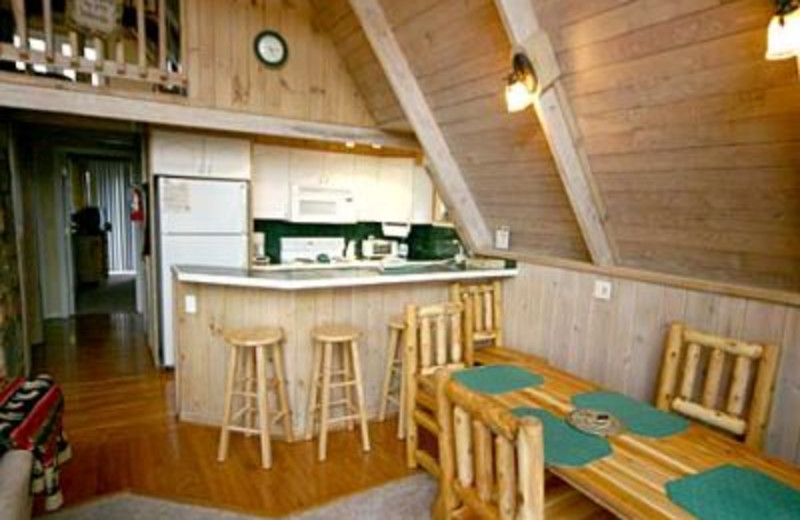 Dining Area at Baskins Creek Cabin Rentals 