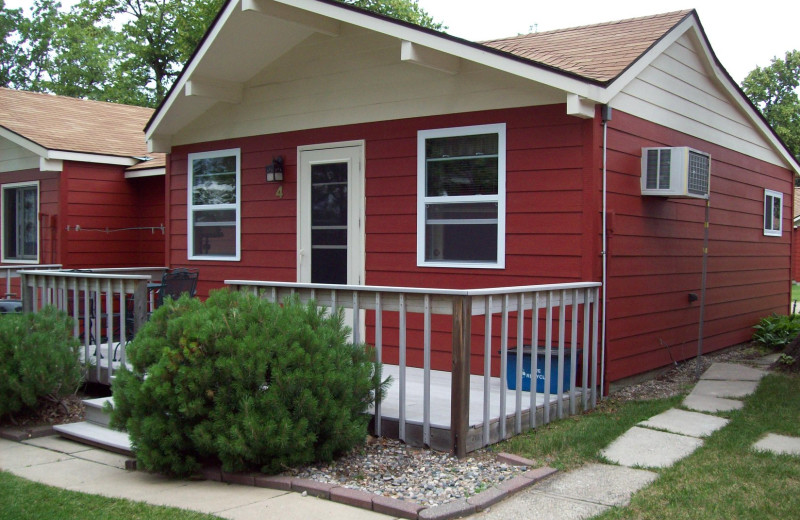 Cabin exterior at Otter Tail Beach Resort.