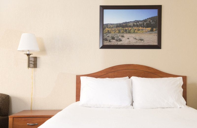 Guest room at Jorgenson's Inn & Suites.