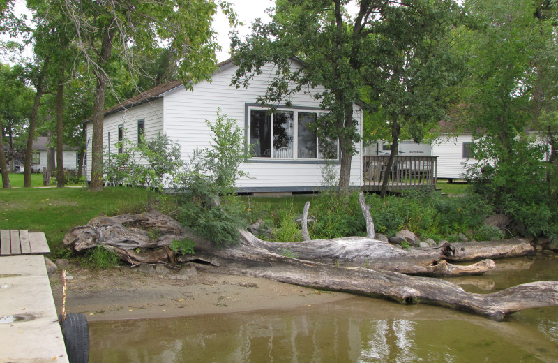 Cabin exterior at Mill Lake Resort.