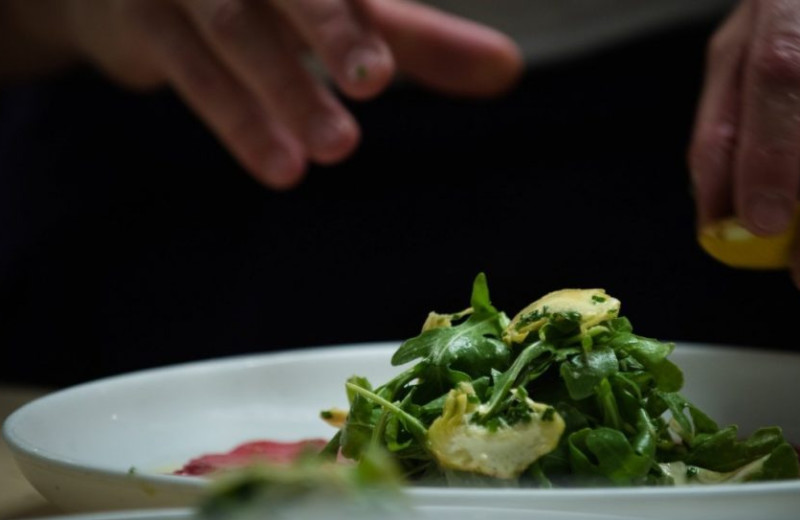 Farm to table dining at the Four Columns Inn.