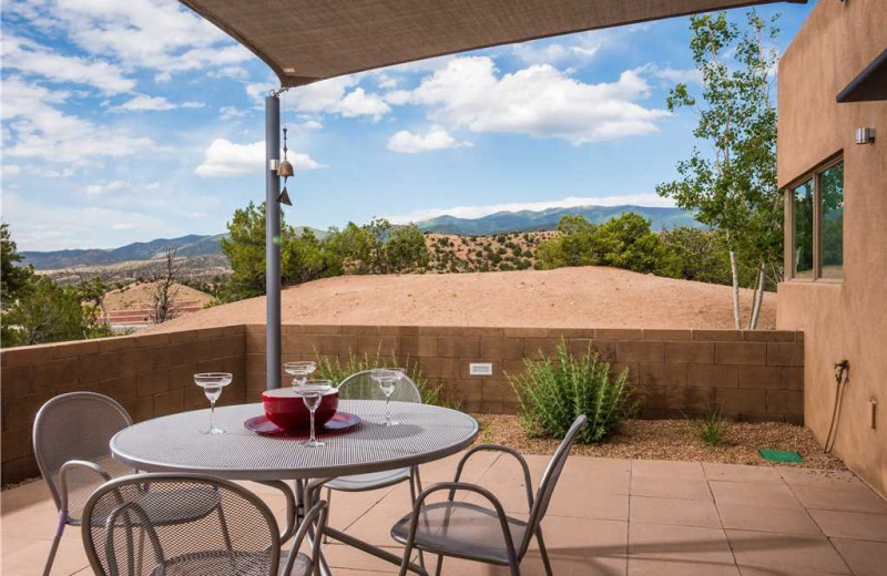 Rental patio at Vacation Rental Pros - Santa Fe.