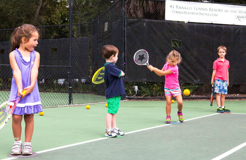 Tennis lessons at Kiawah Island Golf Resort.