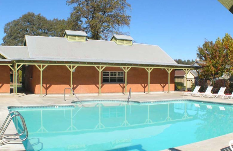 Outdoor pool at Greenhorn Creek Resort.