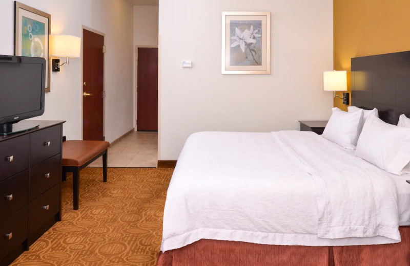 Guest room at Hampton Inn