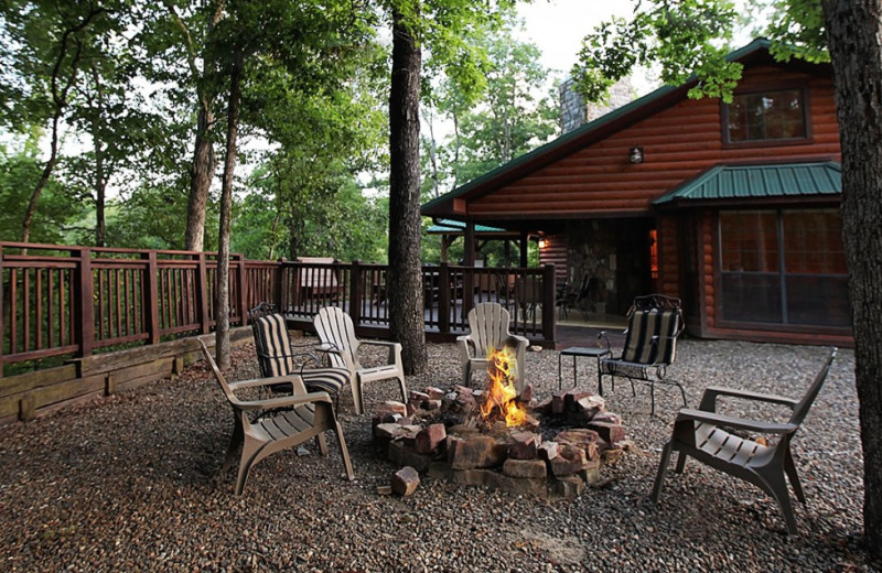 Cabin exterior at Broken Bow Lake Cabins.