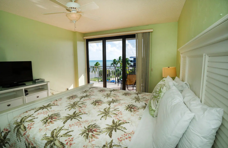 Rental bedroom at 1800 Atlantic, All Florida Keys Property Management.