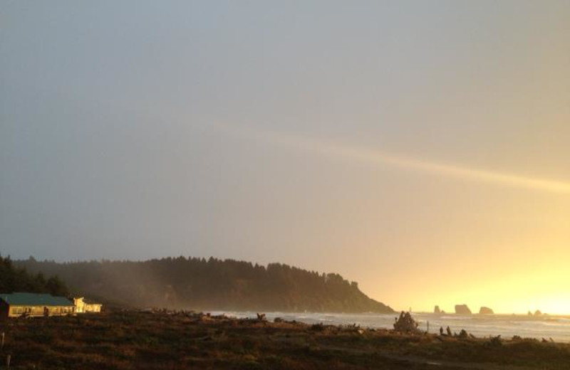 Beach at Quileute Oceanside Resort.