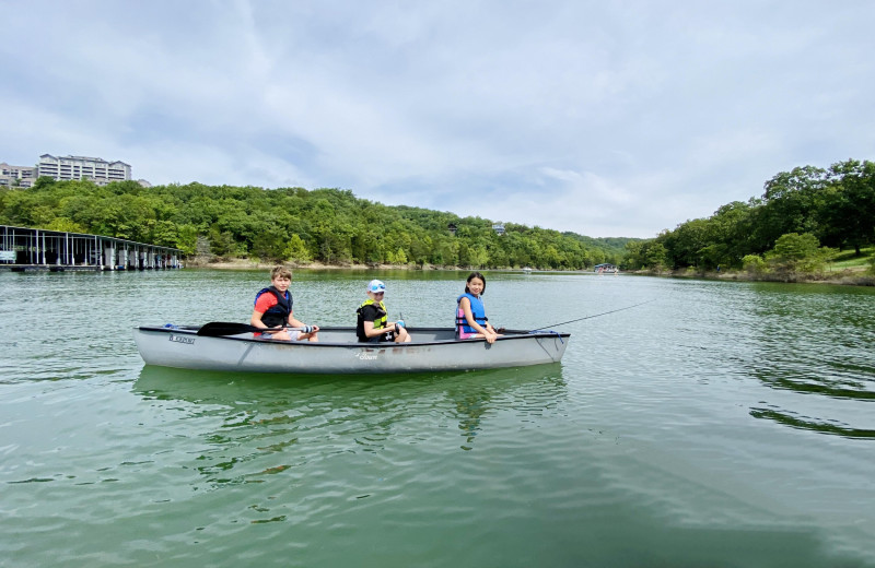 Fishing at Calm Waters Resort.