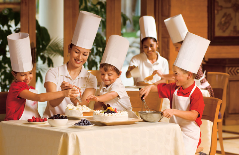 Kid's cooking class at Los Cabos Resort.