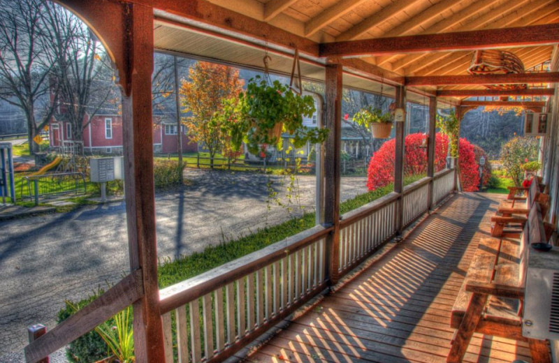 Porch at Cedar Run Inn.