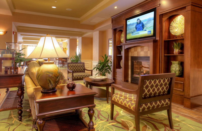 The lobby at Hampton Inn & Suites Jekyll Island.