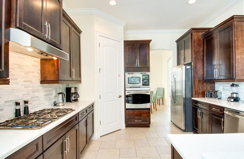 Rental kitchen at Luxury Reunion Rentals.