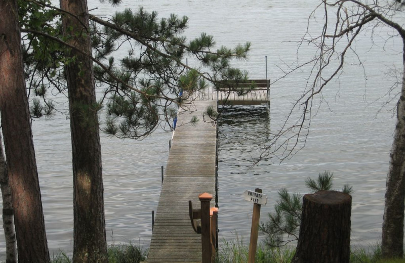 Rental dock at Northwoods Vacation Lodgings.