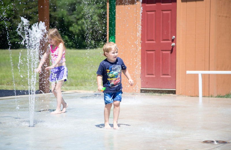 Splash pad at Long Lake Resort.