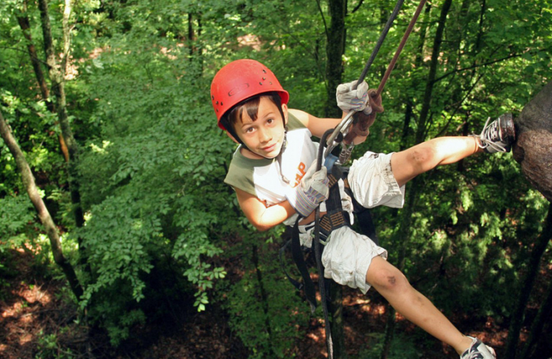 Zip line at ACE Adventure Resort.
