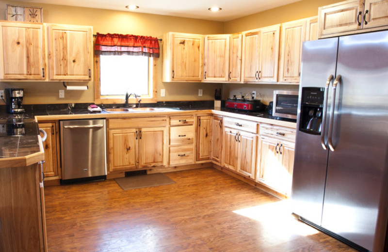 Cabin kitchen at High Country Guest Ranch.