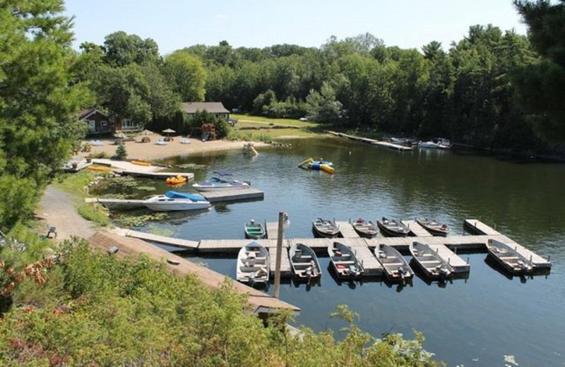 Fishing docks at Pleasant Cove Resort.