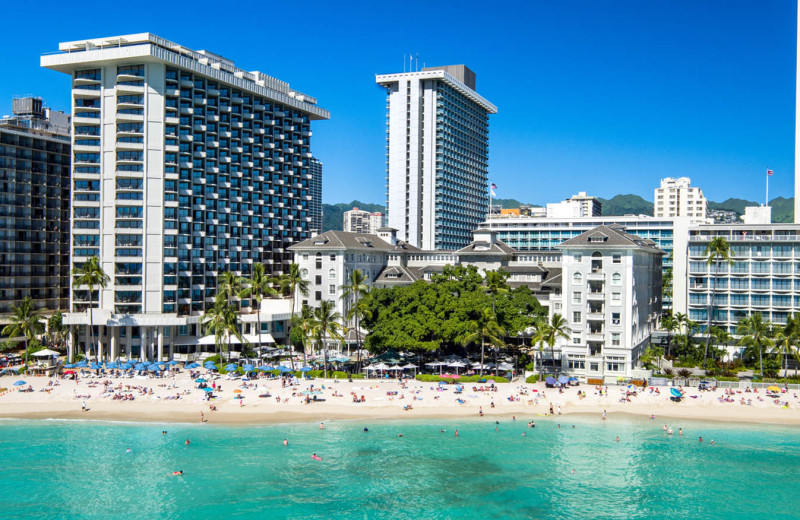 Beach at Moana Surfrider, A Westin Resort & Spa, Waikiki Beach.