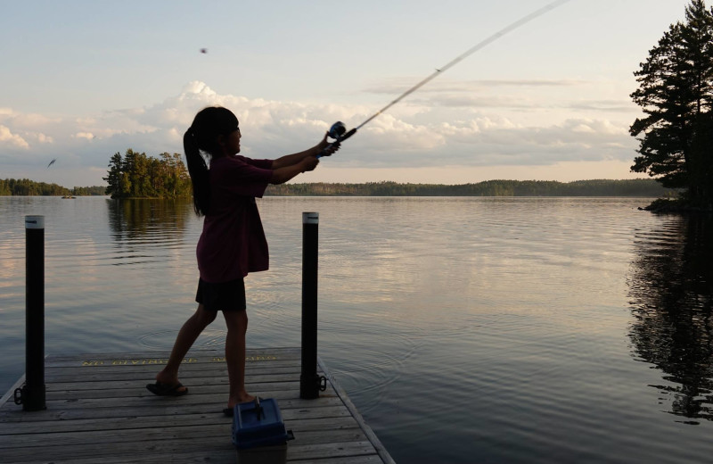 Fishing at YMCA Camp Du Nord.