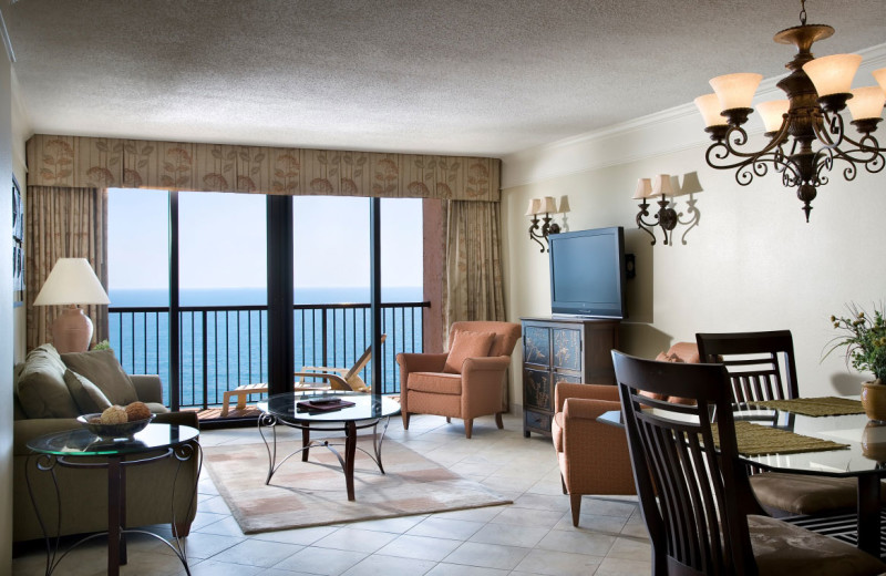 Guest living room at Beach Colony.