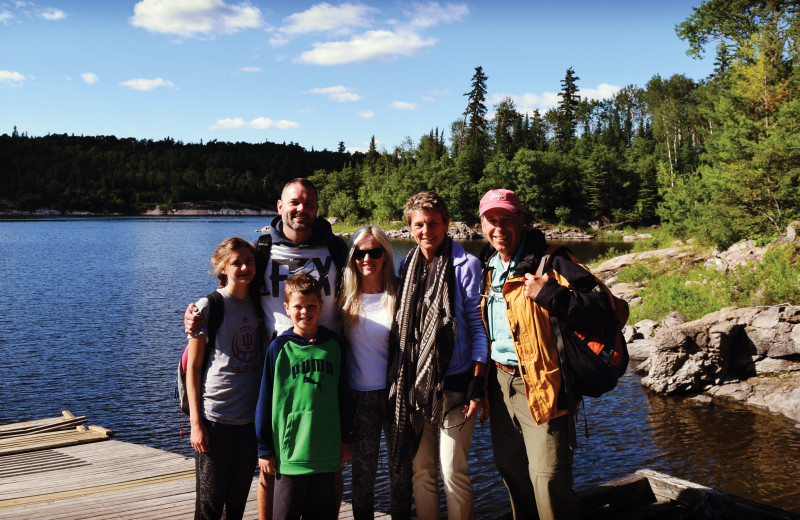 Family at Tetu Island Lodge.