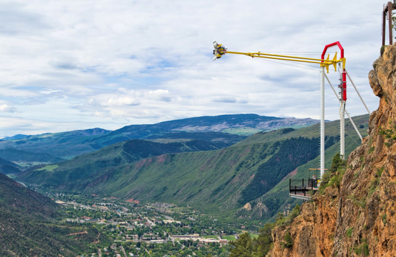 Giant Canyon Swing at Glenwood Caverns Adventure Park.