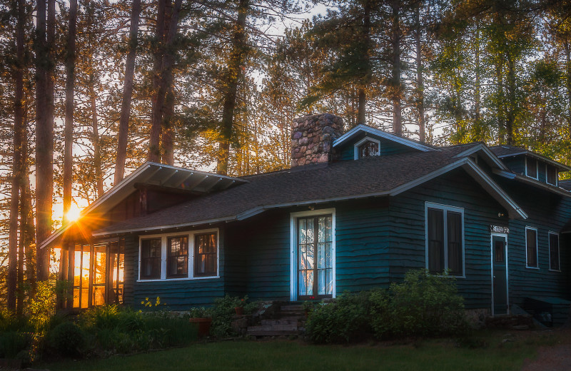 Cabin exterior at White Pine Camp.