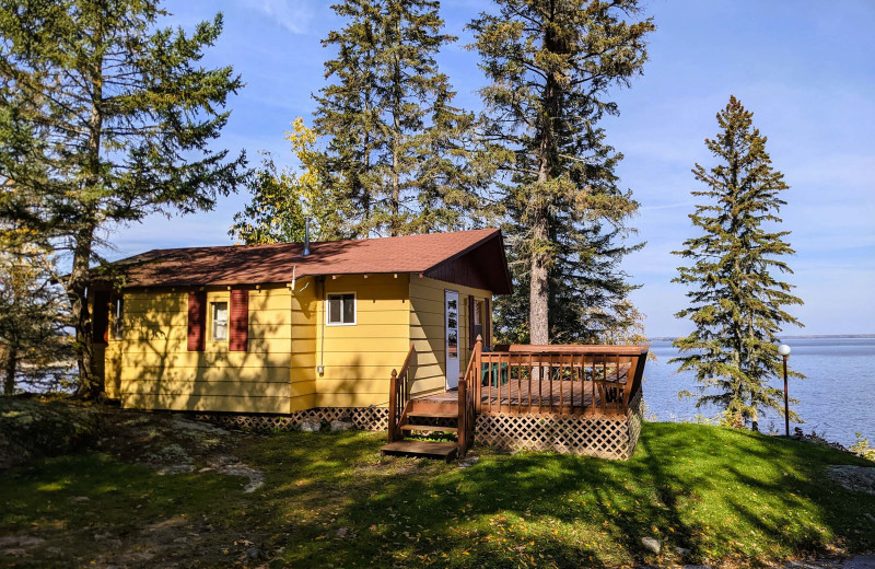 Cabin exterior at Sandberg's Idlewild Resort.