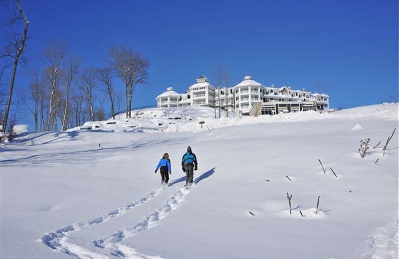 Snowshoeing at JW Marriott The Rosseau Muskoka Resort & Spa. 