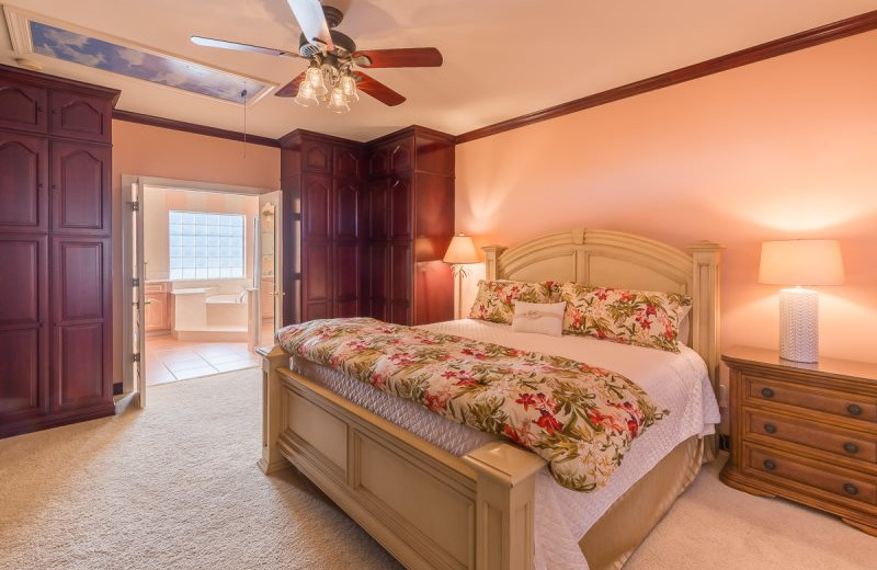 Rental bedroom at Luxury Properties Vacation Rentals.