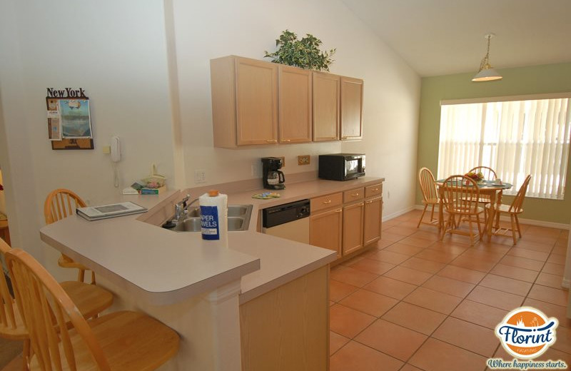 Rental kitchen at Florint Vacations.