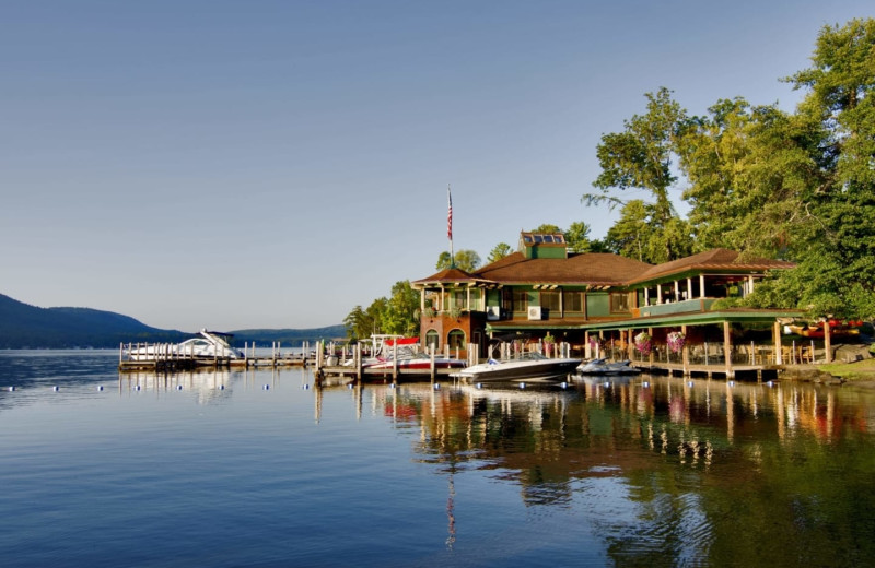 Exterior view of The Lodges at Cresthaven on Lake George.