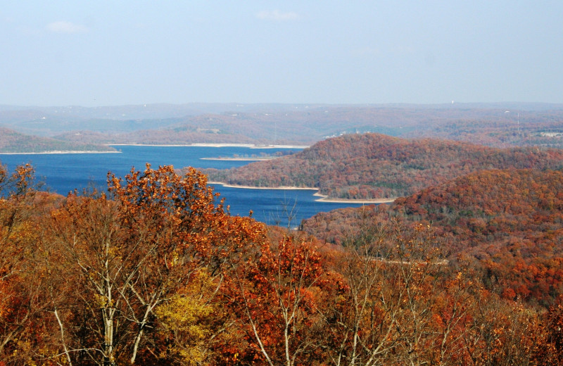 Lake view at Whitney Mountain Lodge.