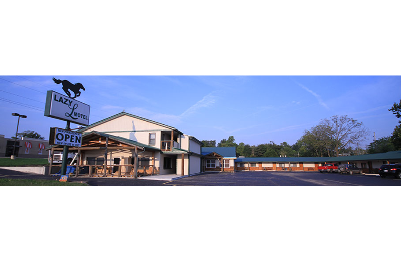 Exterior view of Lazy L Motel.