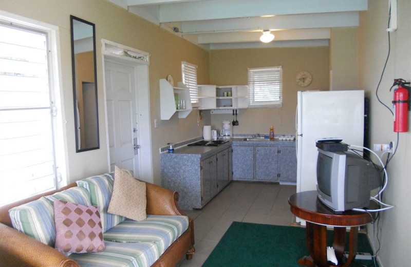 Rental living room at Paradise Cove Resort.