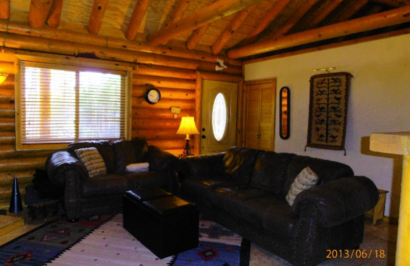 Rental living room at Resort Properties of Angel Fire.