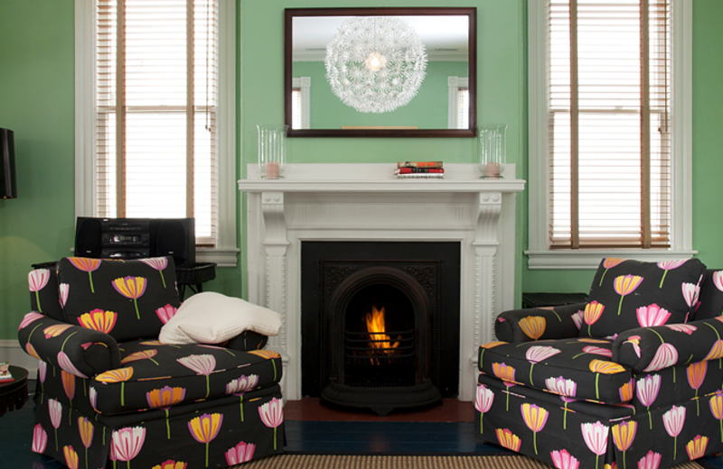 Fireplace Sitting Area at The White Cottage