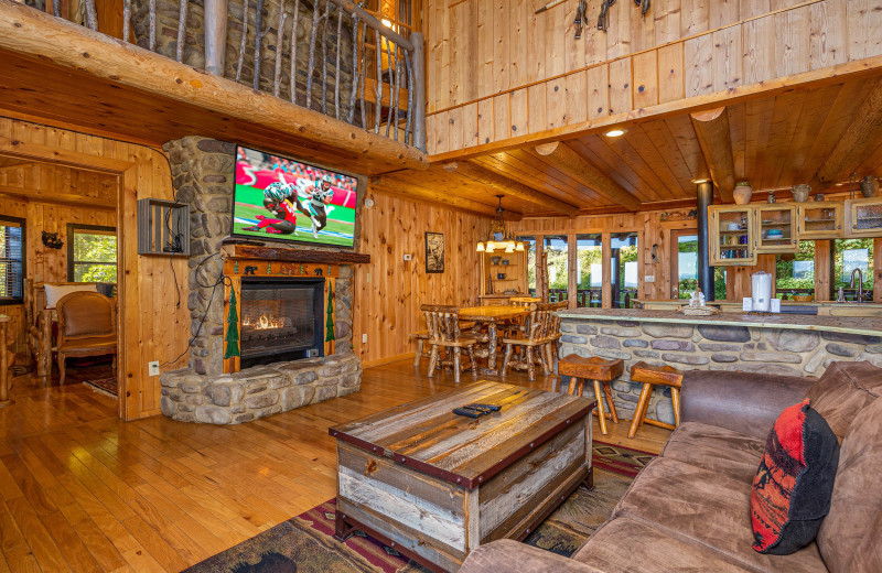 Living room at American Patriot Getaways - A Stunning View.