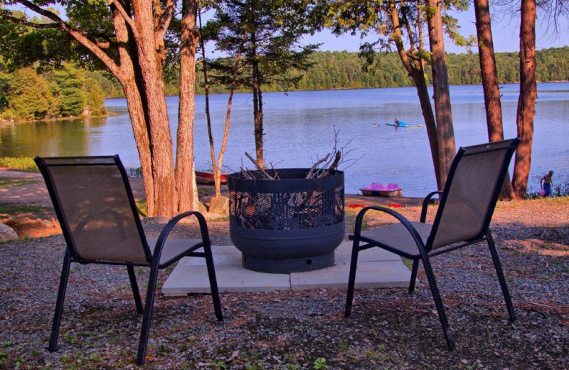 Patio view at Great Blue Resorts- Bonnie Lake Resort.
