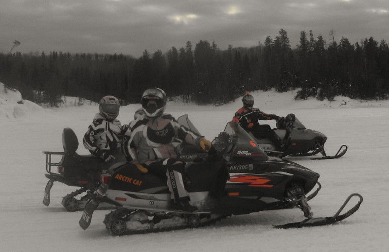 Snowmobiling at Ash-Ka-Nam.